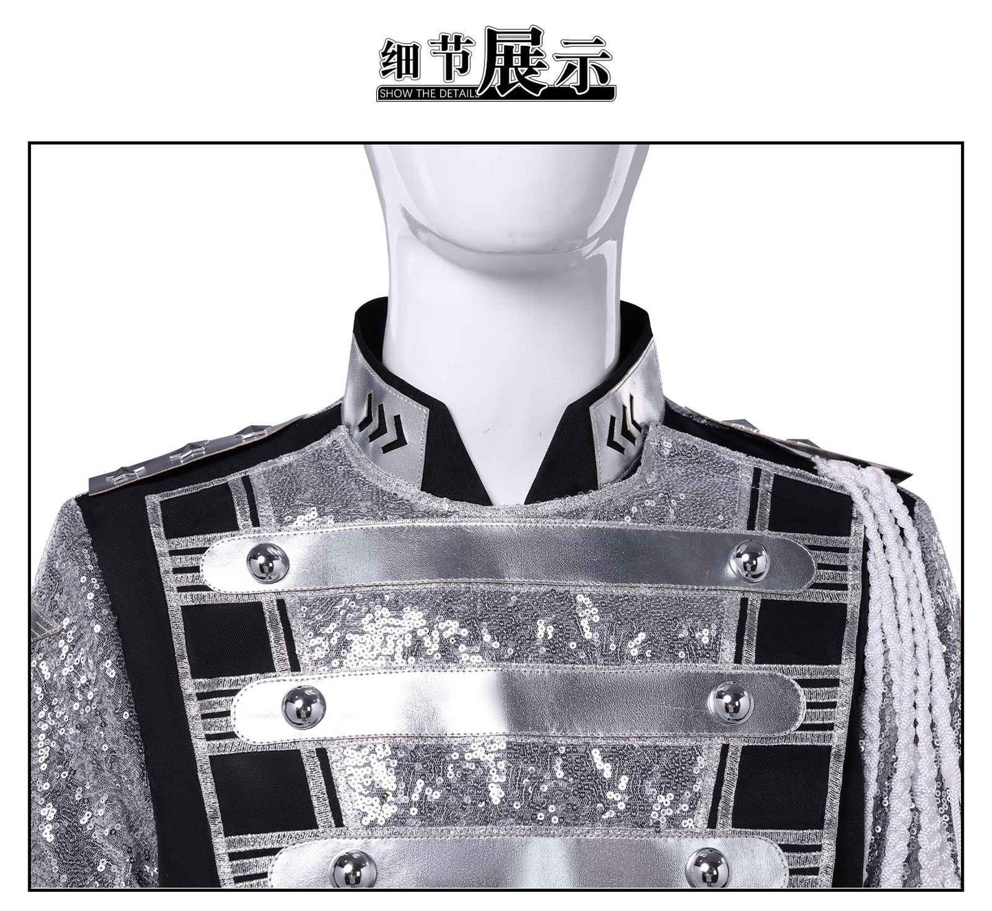 Punk Rock Michael Jackson Germany Military Cool Gaorgeous Teaser Jacket Outerwear for Collection costume