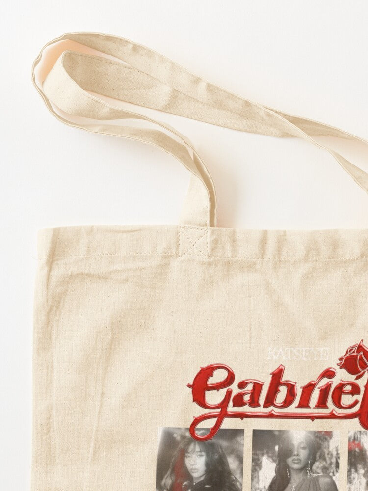 Katseye Tote Bag Korean Kpop Shopping Bag Print Original Design White Unisex Travel Canvas Casual Bag Commuting Portable Handbag