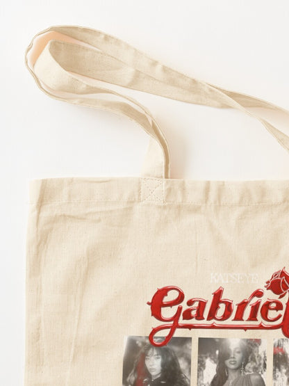 Katseye Tote Bag Korean Kpop Shopping Bag Print Original Design White Unisex Travel Canvas Casual Bag Commuting Portable Handbag