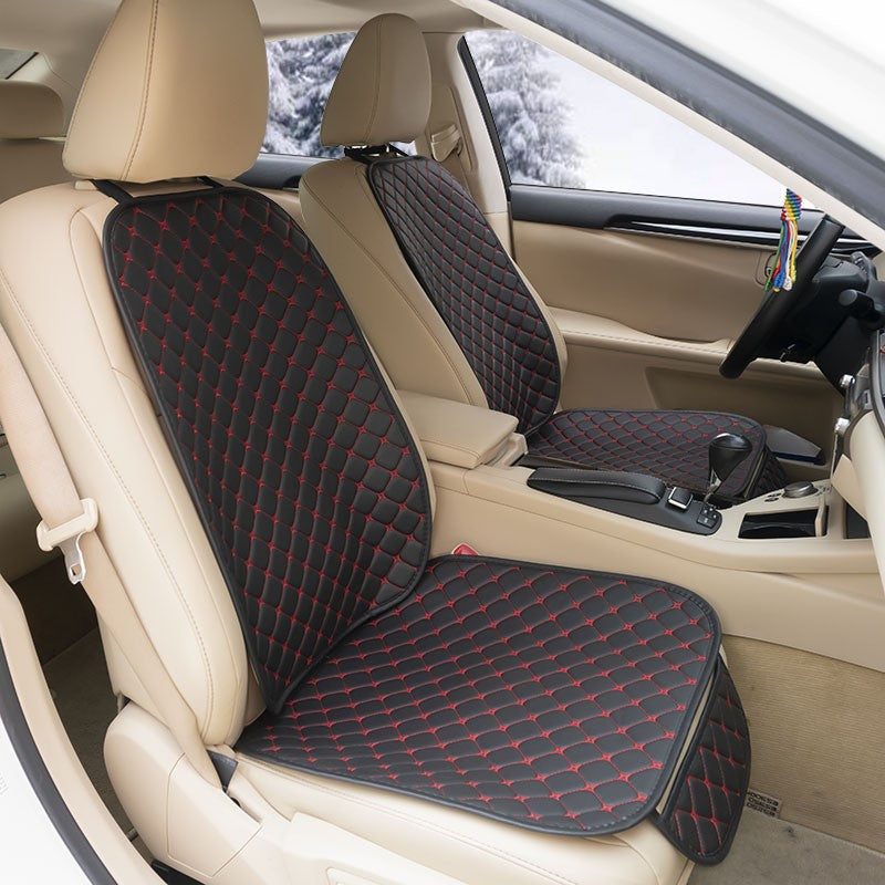 Leather Car Seat Covers Four Seasons Front/Rear Seat Protector Car Seat Cushion Pad Mat Auto Interior Accessories Universal