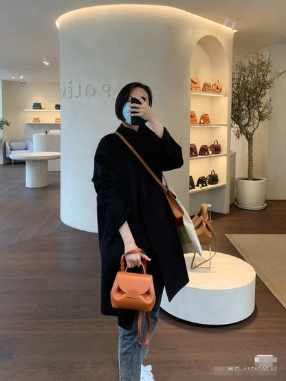 French Style Niche Fashion Crossbody Top Handle Bag Women Pu Leather Casual Daily Luxury Handbag Adjustable Shoulder Strap Y2k