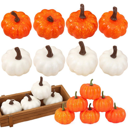 6/12pcs Simulated Pumpkin Decoration 5.5cm Vegetable Model Yellow / White Halloween Family Party Atmosphere DIY Decorations TMZ