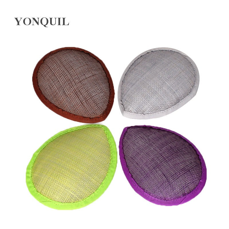 13 CM Sinamay Teardrop Fascinator Base Material Feminino de Chapelaria Base para Chapéus de Coquetel Acessórios de Cabelo DIY para Festas