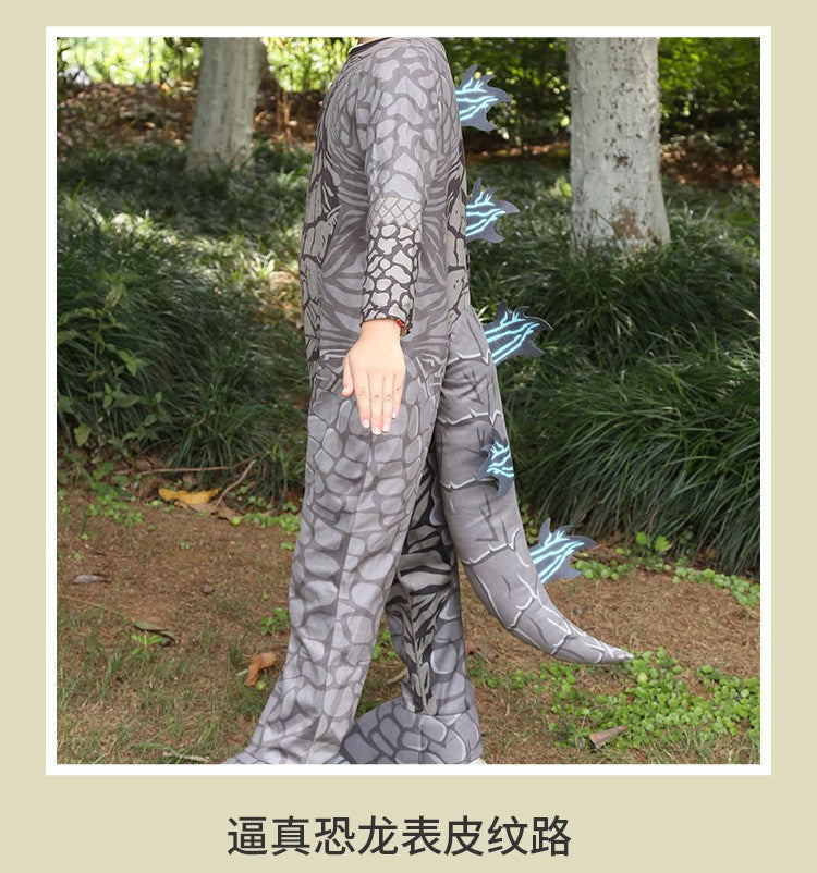 Monster Cosplay Animal Costume Dinosaur Halloween Bodysuit  Kid Boys Girl Funny Jumpsuit Carnival For Toddler Child Catsuit+Mask