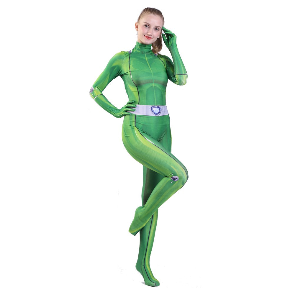 Totally Spies Cosplay Costume Sam Clover Alex Zentai Jumpsuits Mandy Britney Bodysuit Halloween Suit