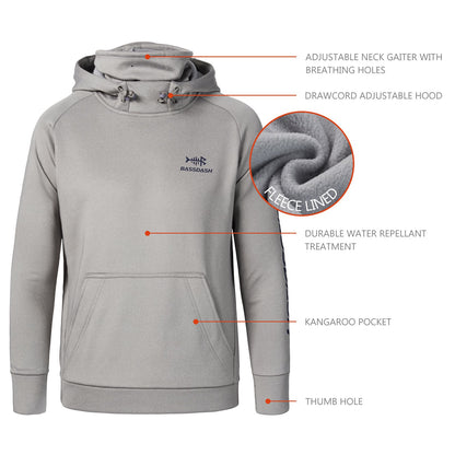 Moletom Infantil de Fleece Bassdash com Capuz e Máscara para Pesca, Resistente à Água, FS18Y