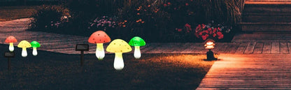 Solar Mushroom Light Garden Outdoor Decor 8 Modes Waterproof Mushroom Lamp Pathway Landscape Yard Easter Halloween Xmas Sunlight