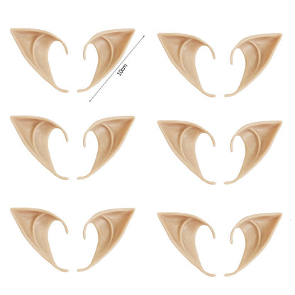 Halloween Elf Ears Latex Simulation Ears Props Fairy Angel Cosplay Mask Halloween Costume Accessories Mascaras Halloween Party
