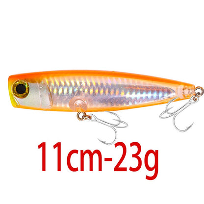 Iscas de Pesca Popper Topwater 11cm 23g 13cm 43g Pesca Boia Artificial Pesca de Baixo, Lúcio, Carpa, Wobbler, Artigos de Pesca
