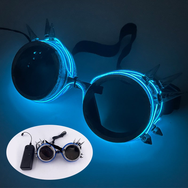 Cyberpunk Futuristic Luminous Glasses Rave Cyber light up Goggles LED glowing visor glasses for EDM music show props