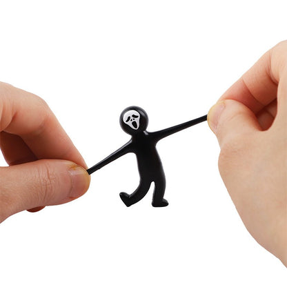 12-36Pcs Funny Little Man Halloween Stretchy Toy Kids Halloween Birthday Party Favors Goodie Bag Trick or Treat Bucket Filler