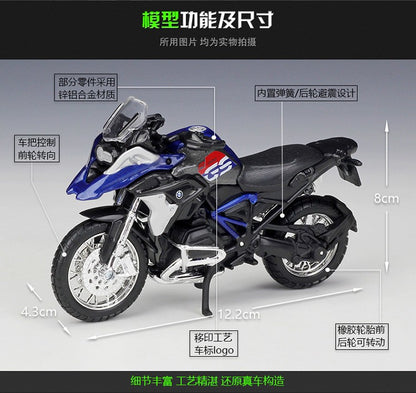 Maisto 1:18 Bmw R1200 Gs 2017 R 1200 Mock-up Alloy Motorcycle Model With Chassis