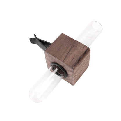 Mini Car Hydroculture Flower Vase Glass with Clip Adjustable Air Vent Test Tube Flower Holder Creative Interior Decor Dashboard