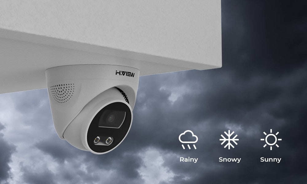 H.View 8Mp Poe Ip Camera Ai Face Detection 4K Cctv Security Camera Outdoor Dome Audio Video Surveillance Recorder xmeye app nvr