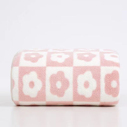 35x75cm Flower Pattern Coral Velvet Absorbent Quick Drying Face Towel Soft Adults Face Hand Towel Bathroom Microfiber Bath Towel