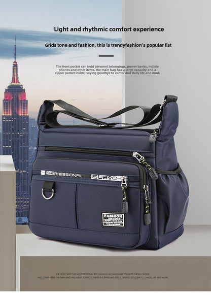 Mens Messenger Bag Crossbody Shoulder Bags Men Small Sling Pack for Work Business Waterproof Oxford Packs Satchel Purse