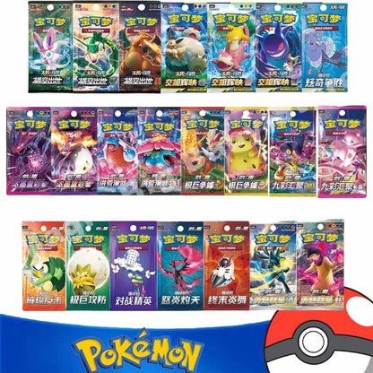 Pokemon Cartas Originais Jogo de Cartas Colecionáveis PTCG Desenho Animado Chinês Tipo de Troca Pacote Único Série Cang Heze Presente Infantil Pré-grupo