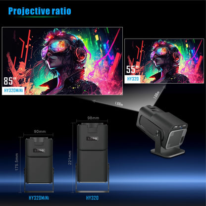 Salange HY320 MINI Projetor Android 11.0 LED Beamer Home Cinema 300ANSI 720P WIFI Smart TV HD 1080P 4K Filme