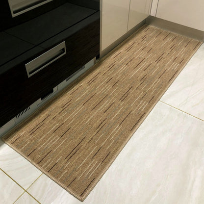 VIKAMA Striped Kitchen Mat Bathroom Non Slip Absorbent Runner Rug Durable Quick Dry Comfort Home Rug Home Decor