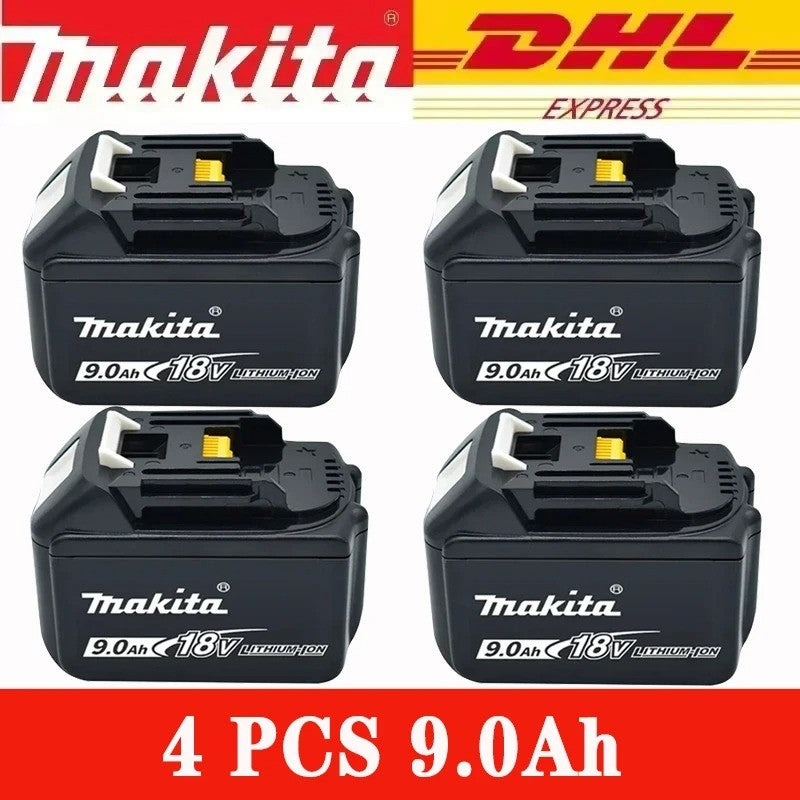 Bateria Recarregável Original Makita 18V 9Ah 6Ah 5Ah para Ferramentas Elétricas Makita Bateria de íons de lítio 18v de Substituição + carregador + furadeira elétrica