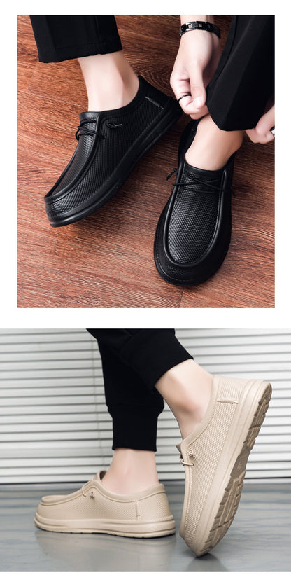 Hotel Chef Shoes Four Season soft sole Anti-skid Oil-proof Men Plus Size Kitchen work shoes Garden Shoes Labor Shoe Fishing Shoe