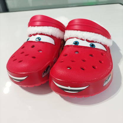 Mcqueens Pixar 95 Carros Chinelos Furados Sandálias Desenho Animado Impermeáveis Chinelos de Praia Casuais Ventilados para Adultos
