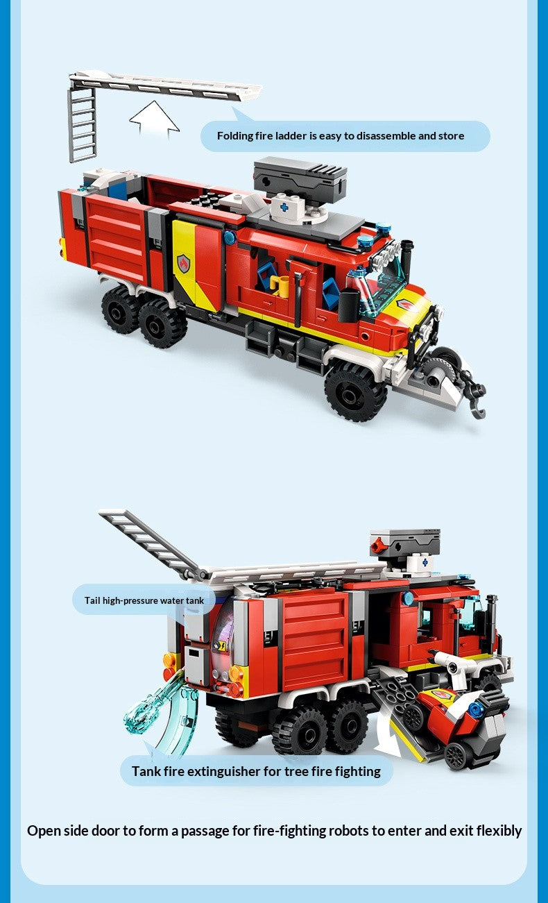 Série Lego City 60374 60373 60411 Navio de Resgate de Incêndio Blocos de Montar de Quebra-Cabeça Brinquedos Infantis Presentes de Natal