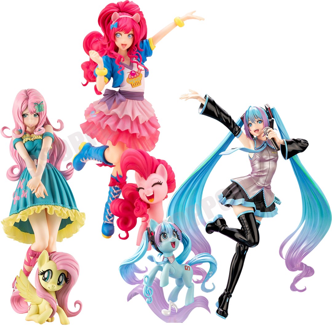 My little Pony Bishoujo Rarity Sunset Shimmer Applejack Twilight Sparkle Pinkie Pie Anime PVC Action Figure Toy Collection Doll