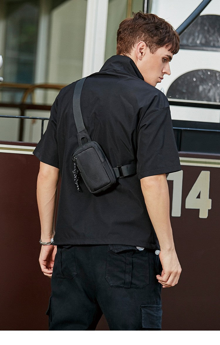 New Men Shoulder Bag Fashion Oxford Sports Shoulder Chest Bag Mini Crossbody Messenger Bags Handbags Casual Travel Phone Bags