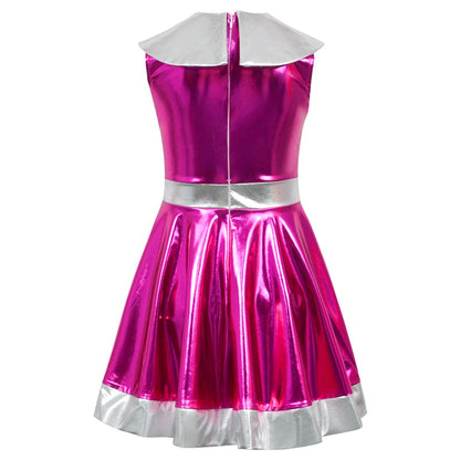 Cyber Alien Laser Reflective Alien Cosplay Dress, Adult and Children's Party Outfit, Including Tentacle Headpiece