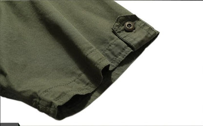New Summer Men Short Sleeve Tooling Shirts Military Stytle Multi Pockets Cargo Shirts High Quality Men Cotton Casual Shirts 5XL