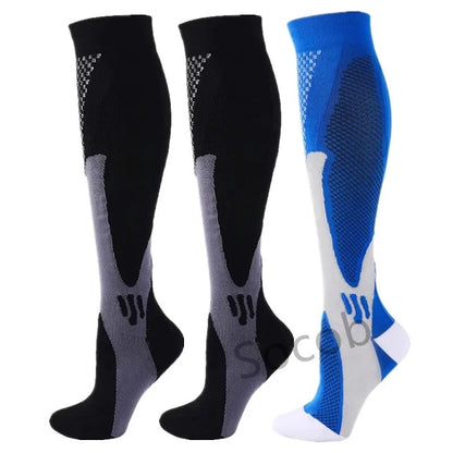 3/6/7 Double Compression Socks Varicose Socks Men Women With Diabetes Pregnancy Elastic Socks Gym Outdoor Sports Rugby Running