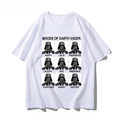 Planet Cotton T-Shirt Darth Vader Force Lightsaber Short Sleeve Casual Half Sleeve Sports Popular Short Sleeve Wars Popular Top
