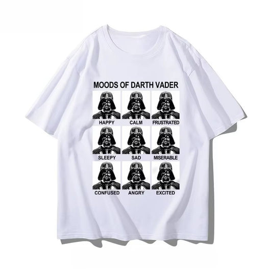Planet Cotton T-Shirt Darth Vader Force Lightsaber Short Sleeve Casual Half Sleeve Sports Popular Short Sleeve Wars Popular Top
