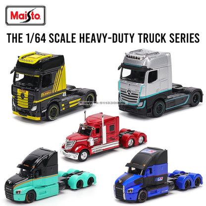 Maisto 1:64 Mercedes-Benz MACK Anthem Trailer modelo de simulação de carro modelo de carro de liga leve brinquedo de carro masculino presente de coleção