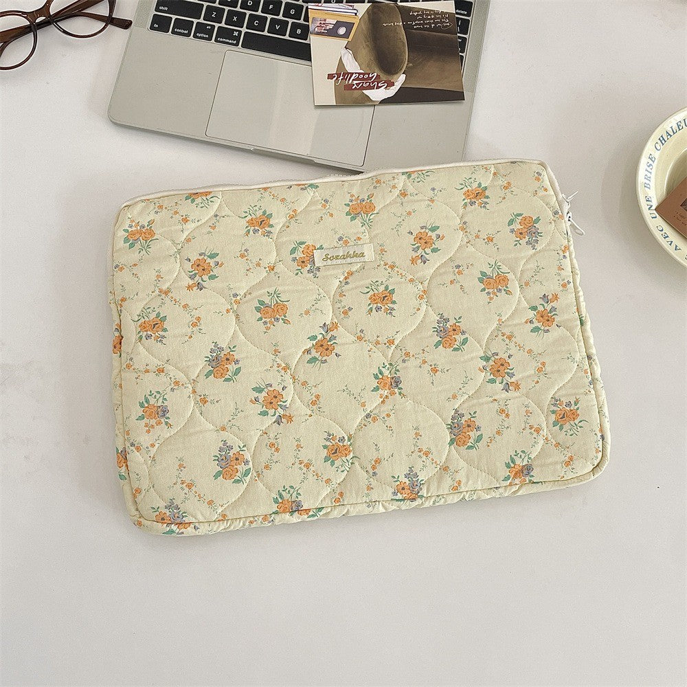 Fashion Rabbit Laptop Sleeve Case Bowknot Broken Flowers Laptop Bag Ultra Thin 11/13/15 inch Tablet Protective Pouch