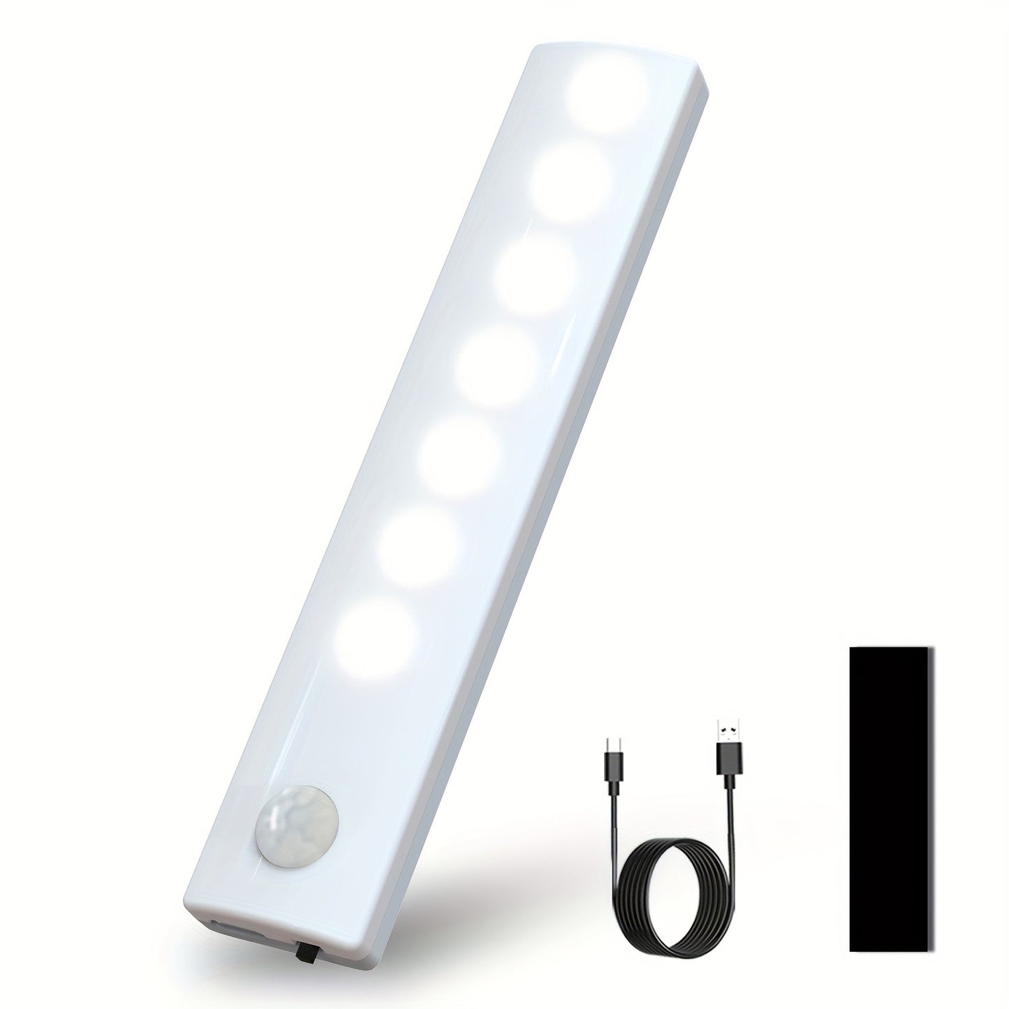 6 Pack Motion Sensor Lights Ultra-Thin USB-C Rechargeable Battery Magnetic Lights for Kitchen Night, Dark Hallway, Closet