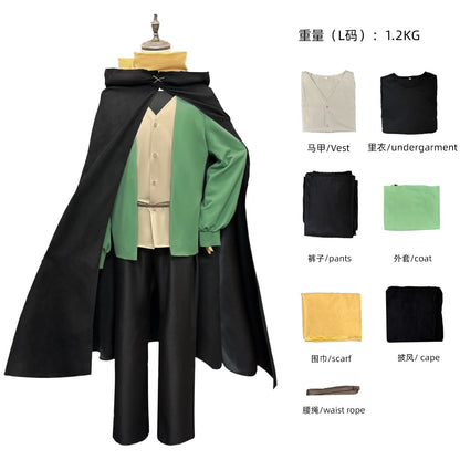 Anime Natsuki Subaru  Re:zero Starting Life in Another World Cosplay Costume Wig Full Set Green Coat  Halloween Costume for Men