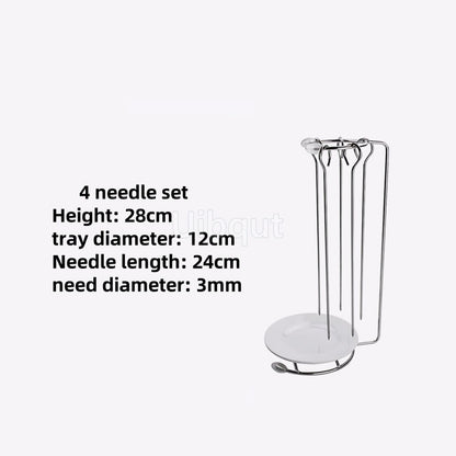 Kebab Barbecue Rack BBQ Cookware Roaster Rack Grill Vertical Stand Spanish outdoor BBQ Skewer Rack for Picnic Party Meat Sausage