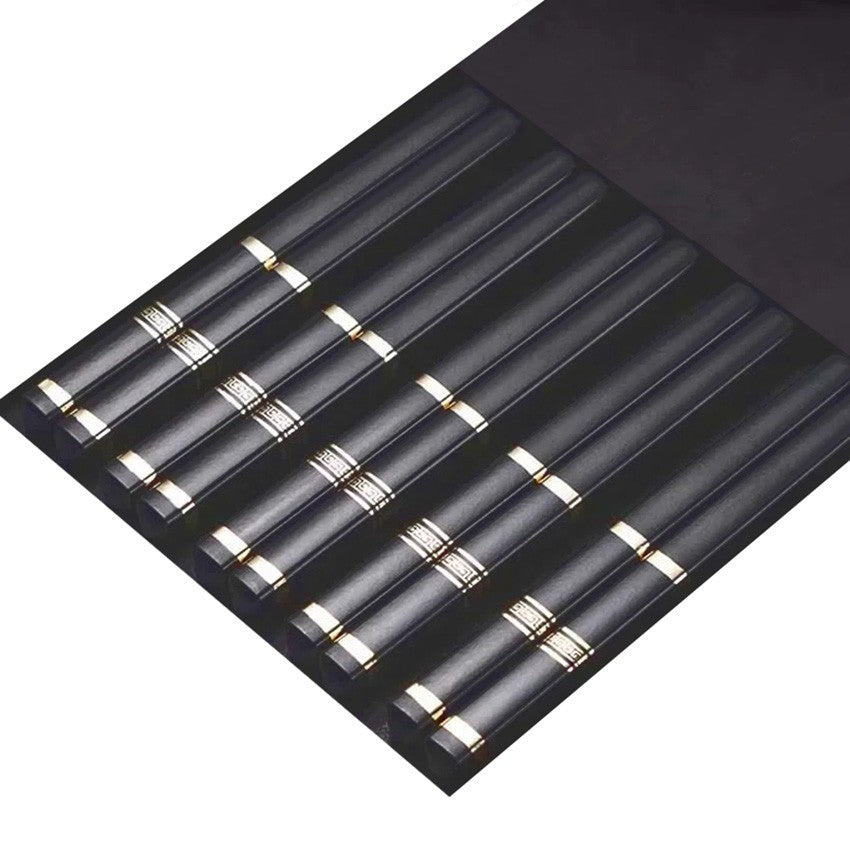 5 Pares de Hashis Japoneses Chineses Sushi Antiderrapantes Reutilizáveis de Metal Conjunto de Hashis Coreanos Conjunto de Talheres de Liga Saudável