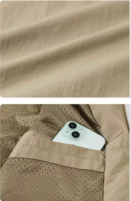 Spring and fall new men's thin jacket, outdoor sports loose Korean casual sports jacket coat.