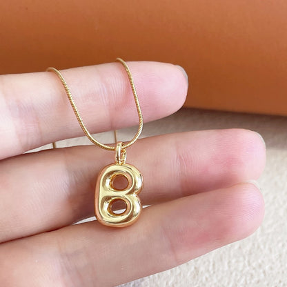 Colar de Aço Inoxidável com Pingente de Nome Letras A-Z do Alfabeto, Colares Minimalistas Iniciais para Homens e Mulheres, Presentes de Moda no Atacado