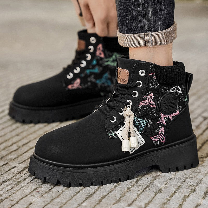 Men's boots four season classic big head casual boots soft sole non-slip breathable Joker high-top outdoor comfort tooling boots