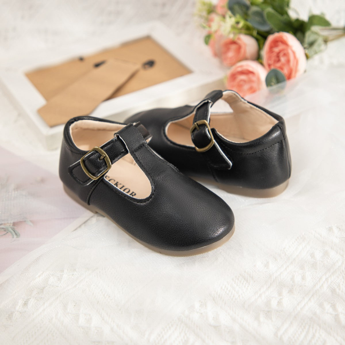 Meckior 2024 New Kids Girls Shoes New Moccasins Candy Color Soft Bottom Non-slip Children's Shoes Fashion Party Princess Shoes