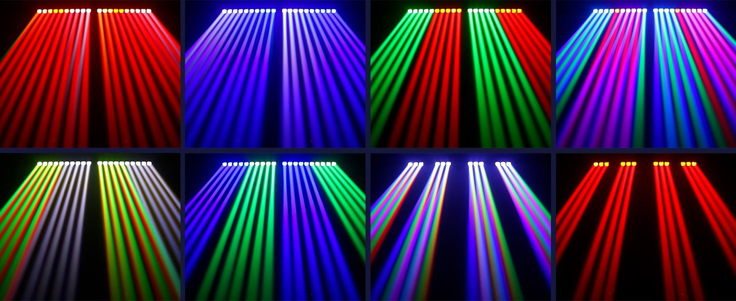 2PCS RGBW 4in1 Wall Wash Light 250W Swing Dot Beam Lights DJ Disco Party Lights LED Effect Light for Stage Theater Bar Wedding