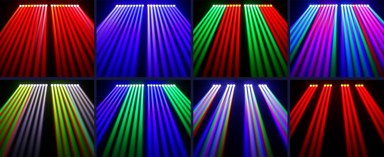 2PCS RGBW 4in1 Wall Wash Light 250W Swing Dot Beam Lights DJ Disco Party Lights LED Effect Light for Stage Theater Bar Wedding