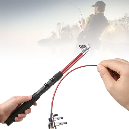 Vara de Pesca Telescópica de Fibra de Vidro para Mar, Ferramentas de Pesca de 1,5-3,0m, Vara de Pesca ao Ar Livre