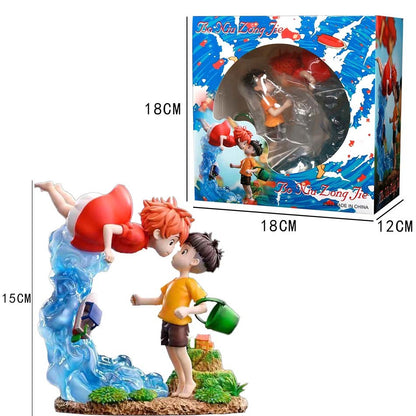 Ponyo on The Cliff Figure Ponyo Sou Sky Seagal Figura Estátua Pvc Anime Action Figurine Modelo Boneca Brinquedo Colecionável Presente De Aniversário