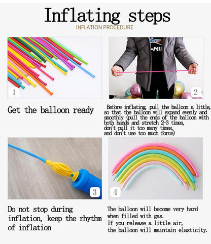 10/100Pcs Multicolor Spiral Long Balloon Twist Spiral Latex Inflatable Balloon Happy Birthday Holiday Decoration Wedding Kid Toy