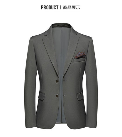 2025 Men's Slim Fit Business Casual Blazer High Quality Fashion All-in-One Banquet Korean Style Handsome Trend for All Seasons